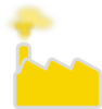Yellow Factory Silhouette Clip Art
